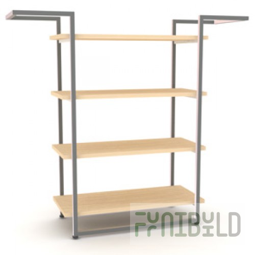 NK 205.DSP - Rack with 2 hangers and chipboard shelves