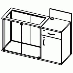 Octava 005-01 \ Counter without shelves and supports, right