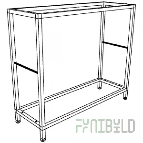 Frame of the rack satin 1000x500x875 (pipe 25x25)