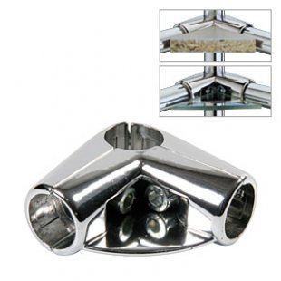 U-6 \ Corner connector 3 pipes with 1 shelf