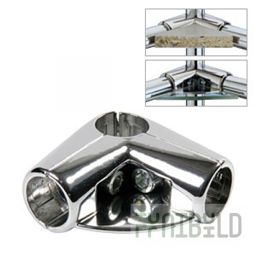 U-6 - Corner connector 3 pipes with 1 shelf
