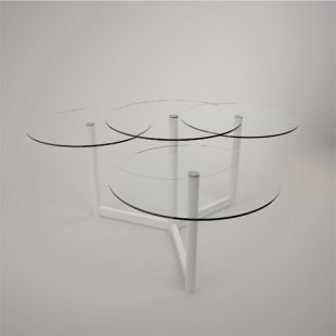 Demonstration table two-tier (Transparent glass)