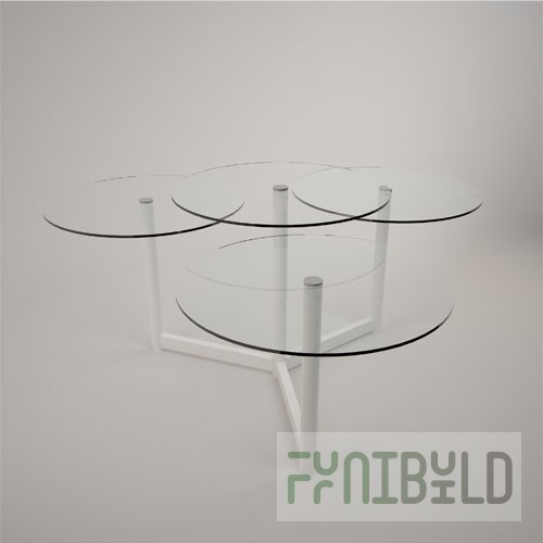 Demonstration table two-tier (Transparent glass)