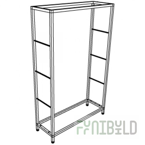 Frame of the rack satin 1000x350x1620 (pipe 25x25)