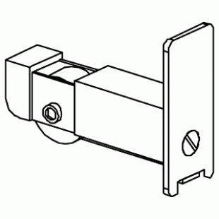 Straight roller in profile 97085 for sliding doors