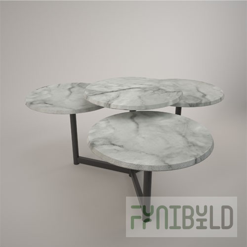 Two-tiered demonstration table (MDF under PVC film)