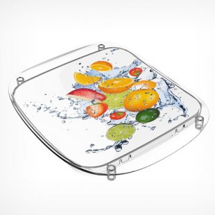 Rectangular coin box 170x205 in, transparent