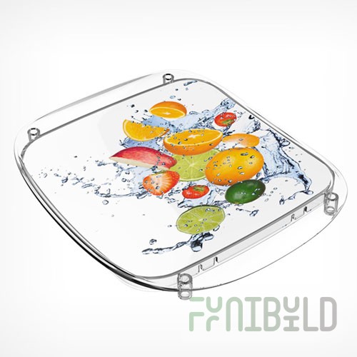 Rectangular coin box 170x205 in, transparent