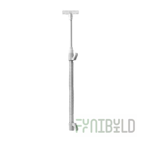 Telescopic tube for basket with T-frame holder
