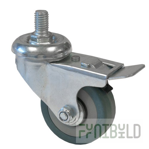 J-34 cnt - Wheel support with brake (thread M10)