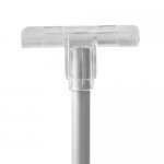 Telescopic tube for basket with T-frame holder