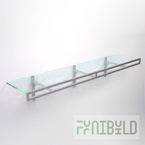 NK20.002.2400.GL - Wall hanger with transparent glass shelf L2400