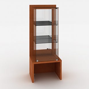 OVG60-H160-VS \ Showcase with shelves and mirrored back wall