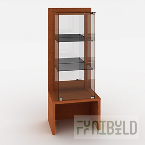 OVG60-H160-VS - Showcase with shelves and mirrored back wall