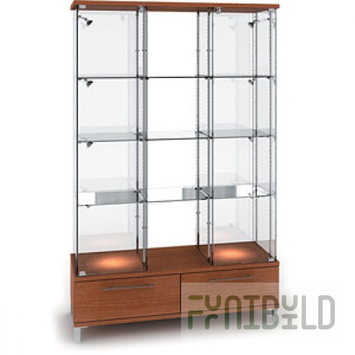Octava 11 - Showcase with 3 shelves and storage without lighting