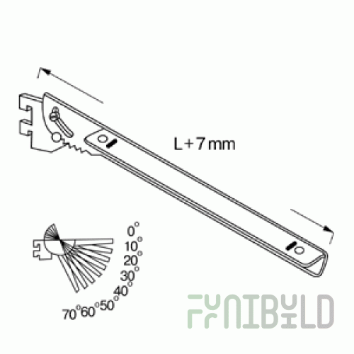 NX-832 R - Tilting shelf support