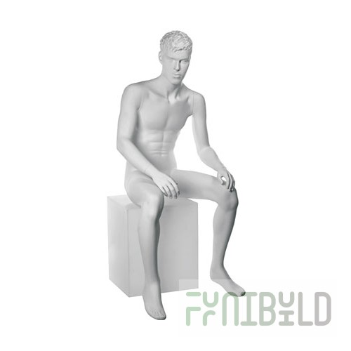 Tom Pose 07 - Male Mannequin, Sculptural, Seated