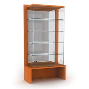 OVG120-VA \ Showcase with shelves and back wall made of frosted plexiglass