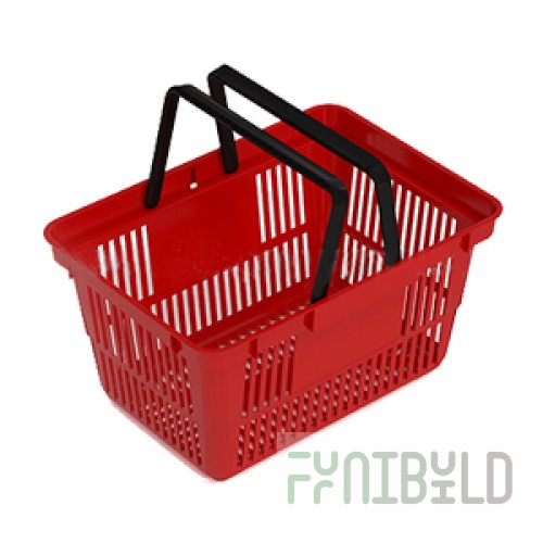 PL-703 - Plastic basket, 20 l (with information field)