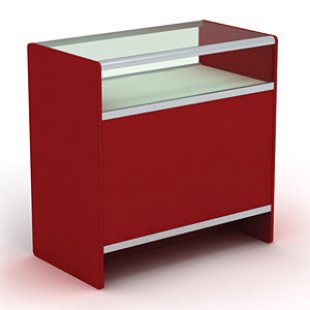 Glass top counter