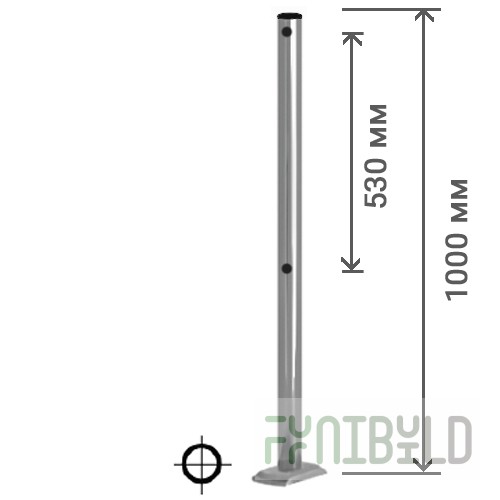 SW.050.320-P.UN - Universal post 50/32 (for fastening couplings on 3 sides)
