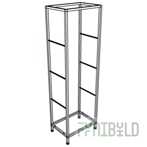 Frame of the rack chrome 500x500x1620 (pipe 20x20)