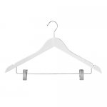 WS 009 \ Wooden clothes hangers with clips (clips)