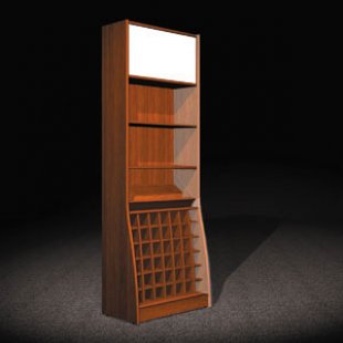 Shelf with storage unit based on the SV 105 model
