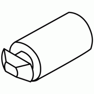 10-02-013 \ Shelf support in the "DUCO" profile, cylindrical