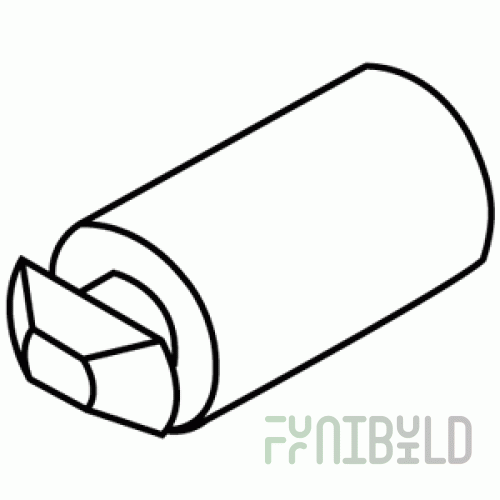 10-02-013 - Shelf support in the "DUCO" profile, cylindrical