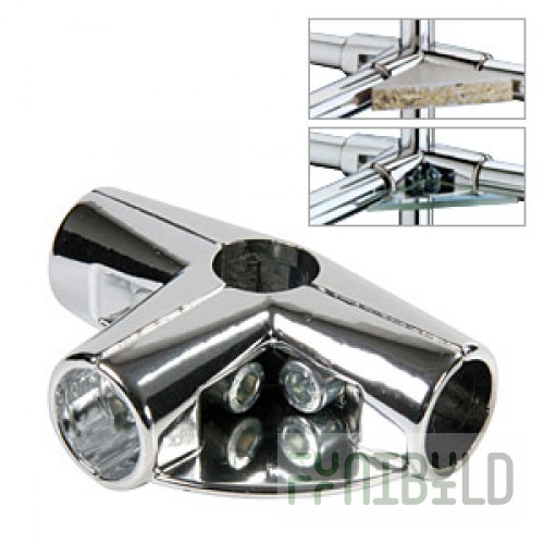U-8 - 4-Pipe Corner Connector with 1 Shelf