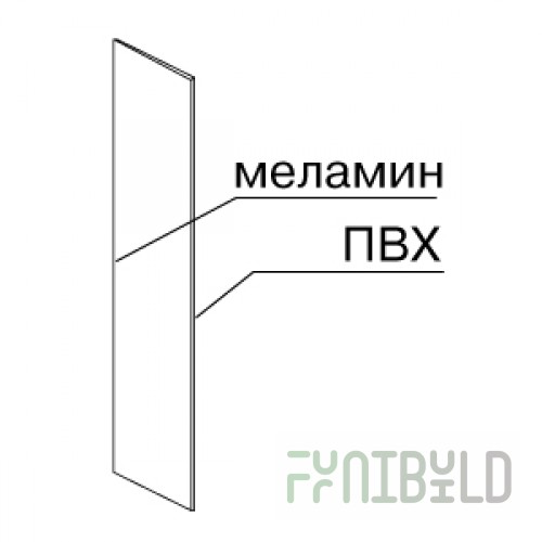 ST 001.003 - Side panel for wall-mounted shelving, right