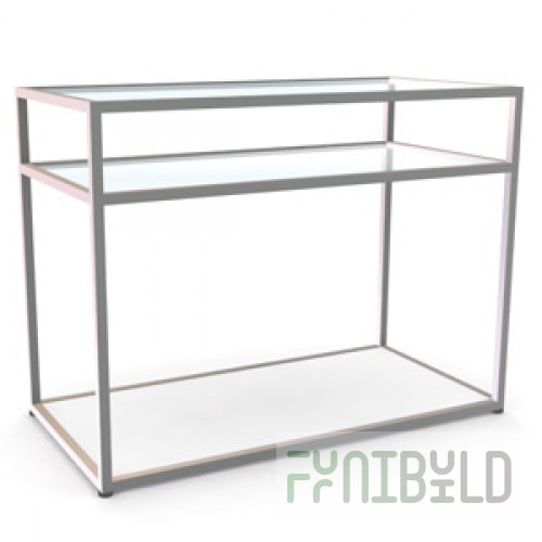 NK 304.MGL - 3-tier counter with matte shelves L1200