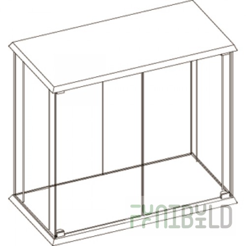 OKP.003 - Counter without shelves and supports (2 doors + lock)