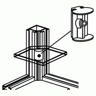 10-02-001 \ Shelf support in the profile "Duko"