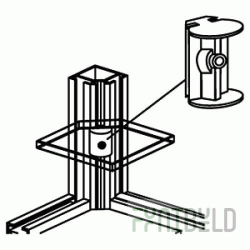 10-02-001 - Shelf support in the profile "Duko"