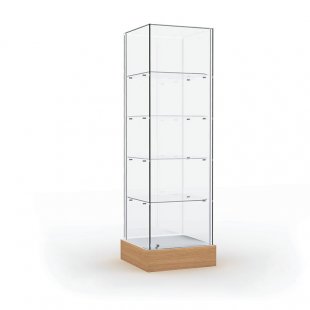 Glass top display case (mirror back wall)