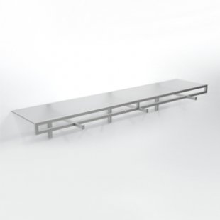 NK20.004.1200.MGL \ Universal wall hanger with glass matte shelf L1200