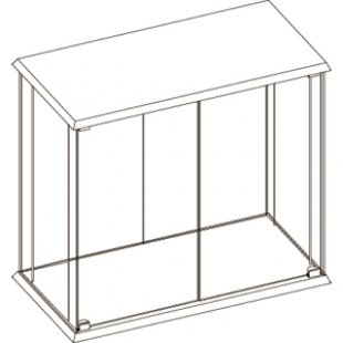 OKP.003 \ Counter without shelves and supports (2 doors + lock)