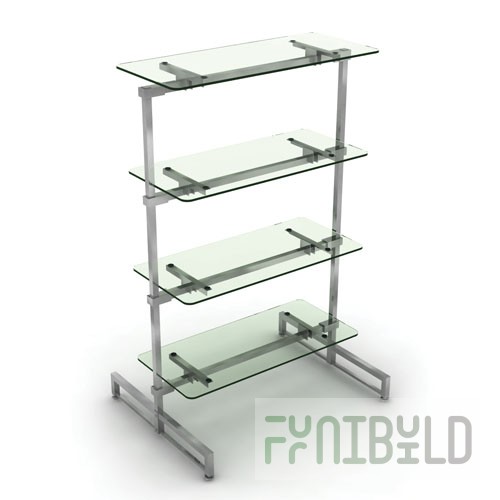 Hanger with glass shelves