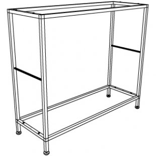 Frame of the rack satin 1000x350x875 (pipe 20x20)