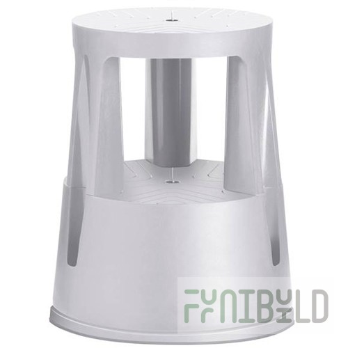 410 - Round step stool on wheels (rollers)