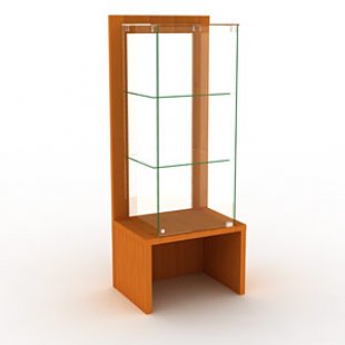 OVG60-H160-VT \ Showcase with shelves and glass back wall