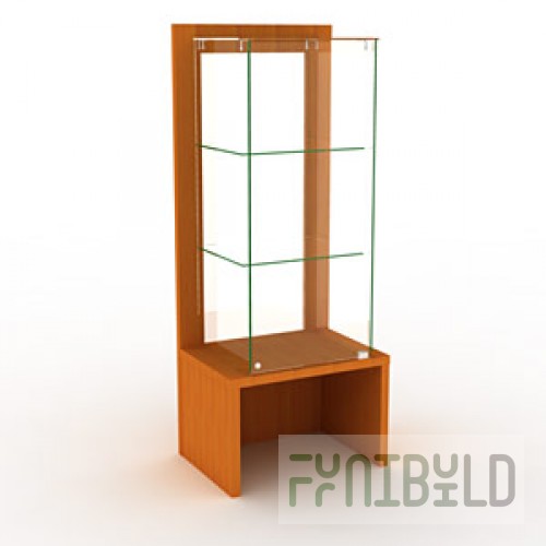 OVG60-H160-VT - Showcase with shelves and glass back wall