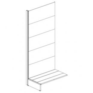 Wall-mounted rack without shelves