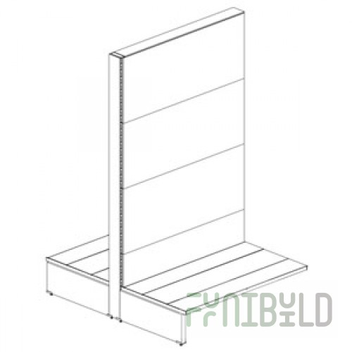 Island shelving (gondola) without shelves