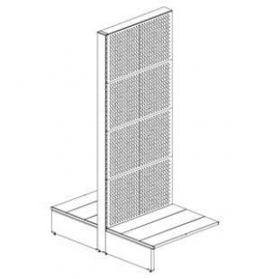 Island shelving (gondola) perforated without shelves