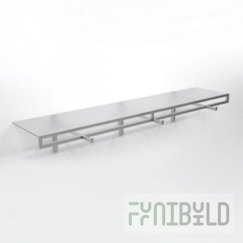 NK20.004.1800.MGL - Universal wall hanger with frosted glass shelf L1800