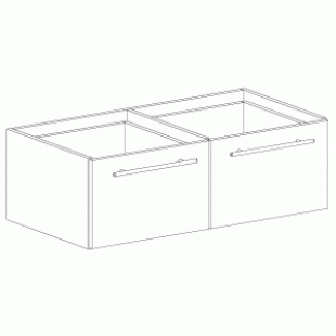 ELG.10.07.MDF \ Storage unit with 2 vertical drawers