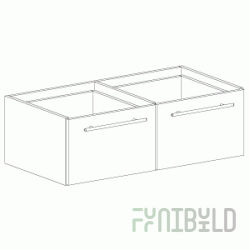 ELG.10.07.MDF - Storage unit with 2 vertical drawers